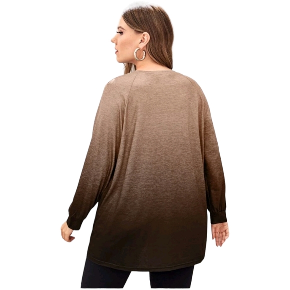 Shein Two Tone Raglan Long Sleeve Tee 4X - Picture 2 of 12